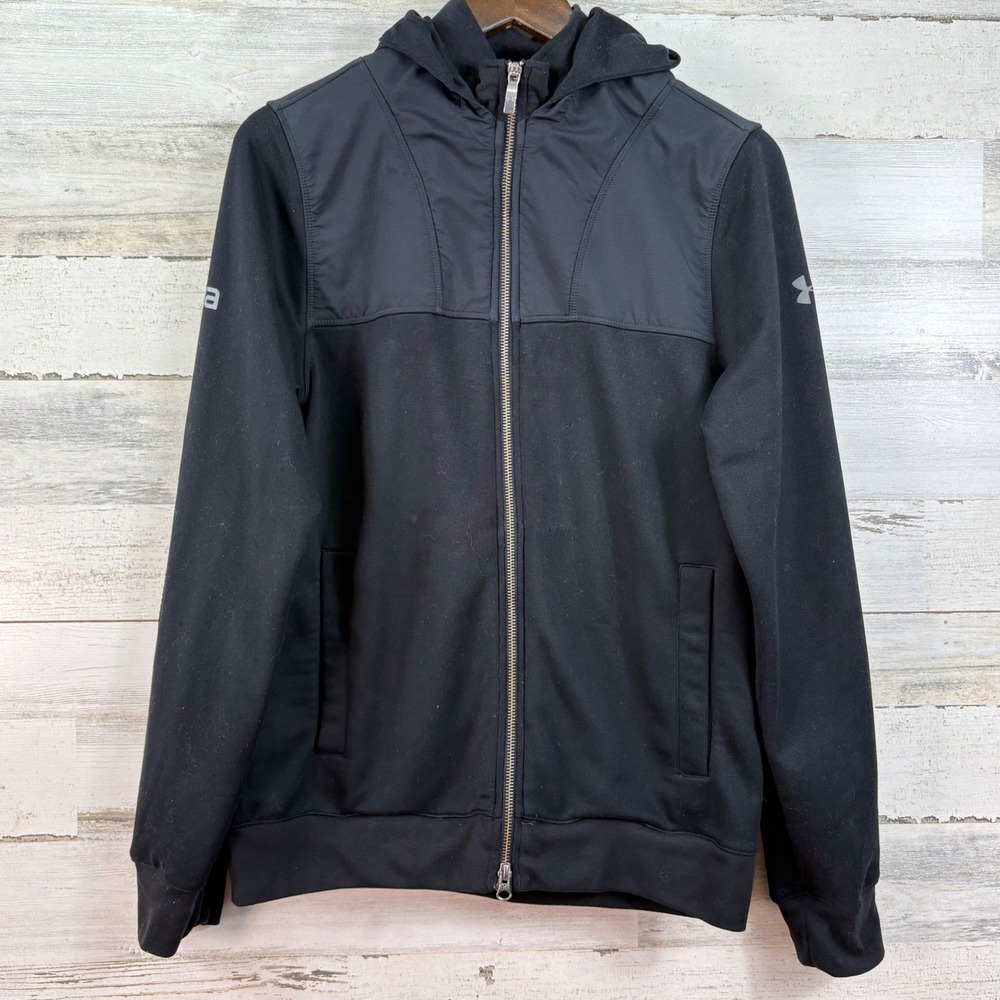 Under Armour AllSeasonGear Womens Small Black Full‎ Zip Fitted Hoodie Ripstop SM